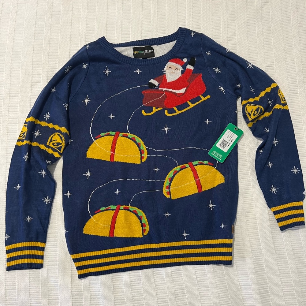 Taco Bell X Tipsy Elves Christmas sweater.  Women’s Small, New with Tags.